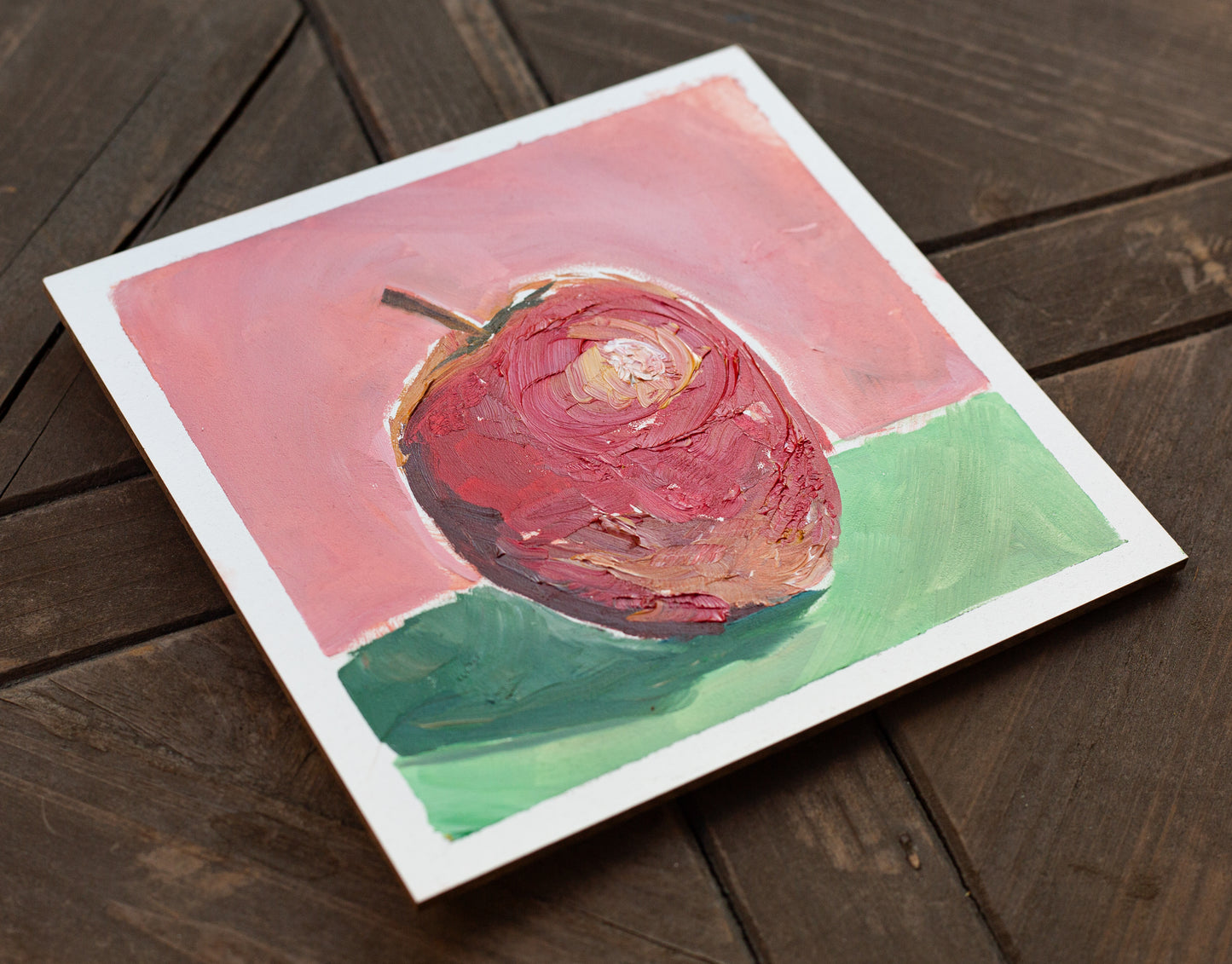 Apple, 15 by 15 cm, Oil on Panel