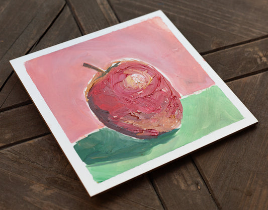 Apple, 15 by 15 cm, Oil on Panel